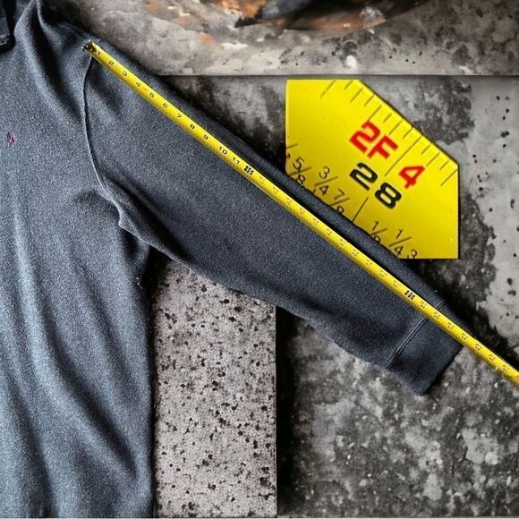 POLO l Men’s Pull Over l Dark Gray Sweater l V-neck l Collar l XXL l EUC - Picture 7 of 11